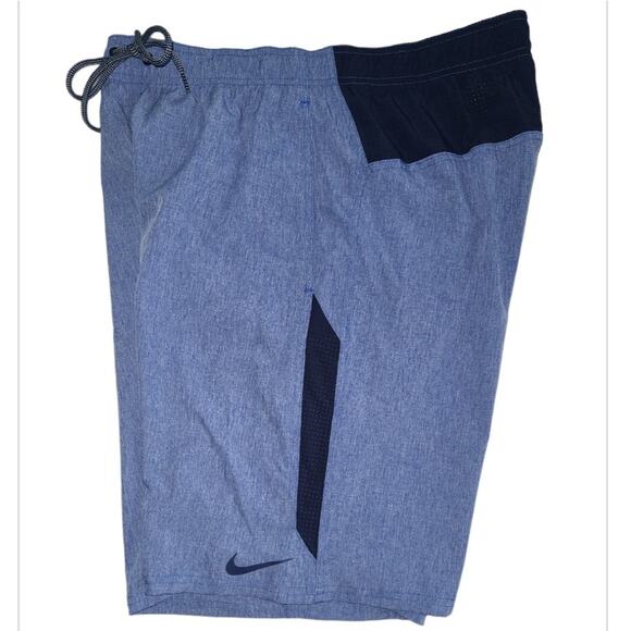NWT 9" Nike Contend Volley Stretch Swim Shorts Size LT Blue Beachwear Swimwear - Picture 3 of 13